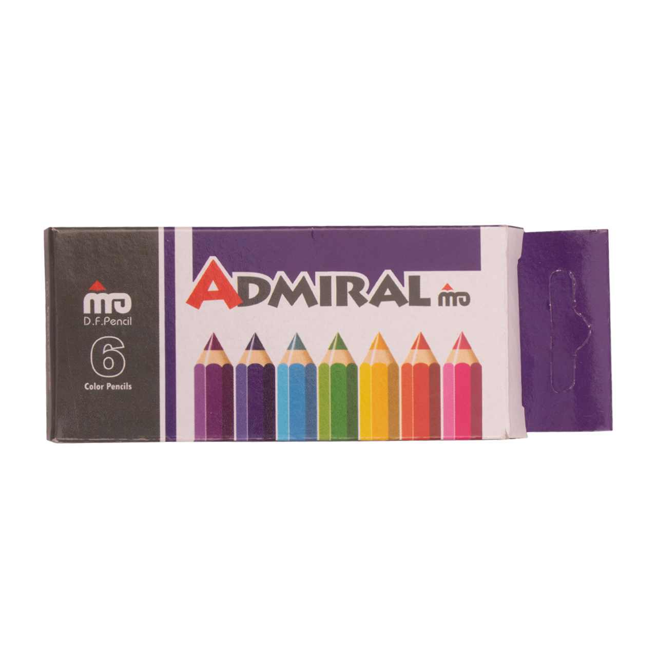 مداد رنگی آدمیرال مدل MDF بسته 6 عددی  