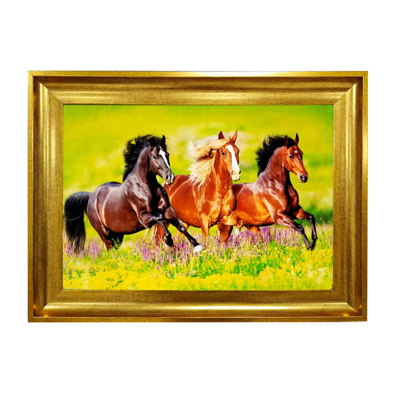 تابلو فرش چاپی طرح اسب کد 14001 سایز 50×50 سانتی متری