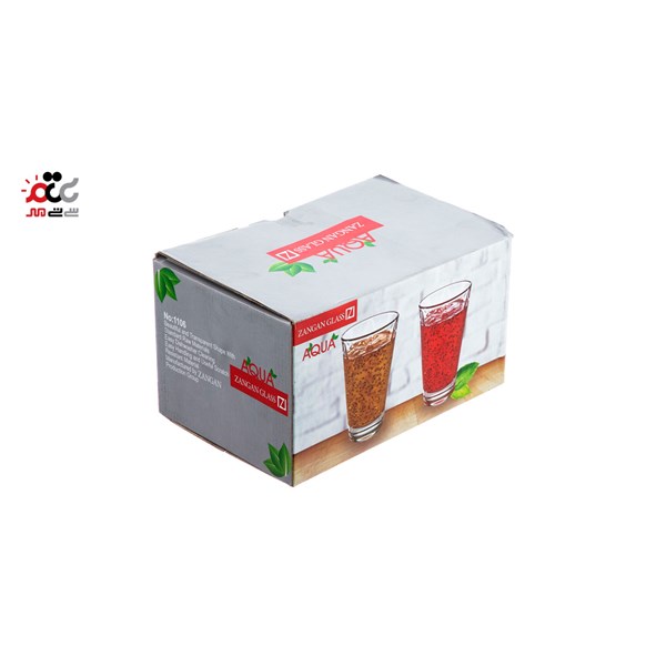 لیوان زنجان گلس مدل آکوا کد 1315 بسته 6 عددی