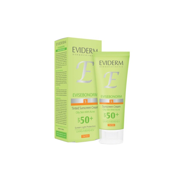 بهترین کرم ضد آفتاب رنگی مناسب پوست های چرب دارای جوش اوی سبونورم اویدرم 40 میلی لیتری