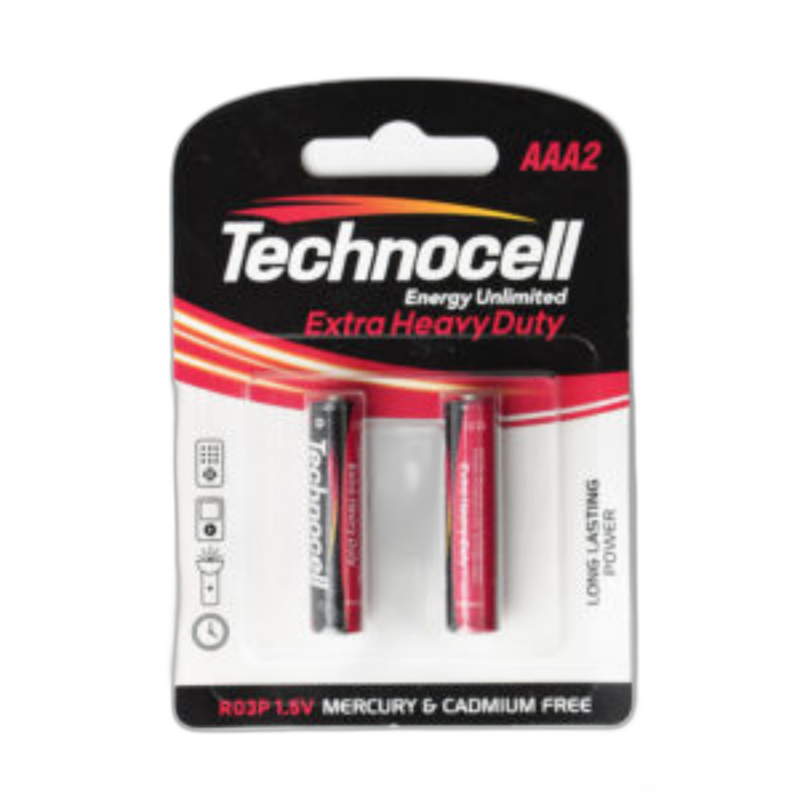 باتری نیم قلمی کارتی تکنوسل بسته 2 عددی