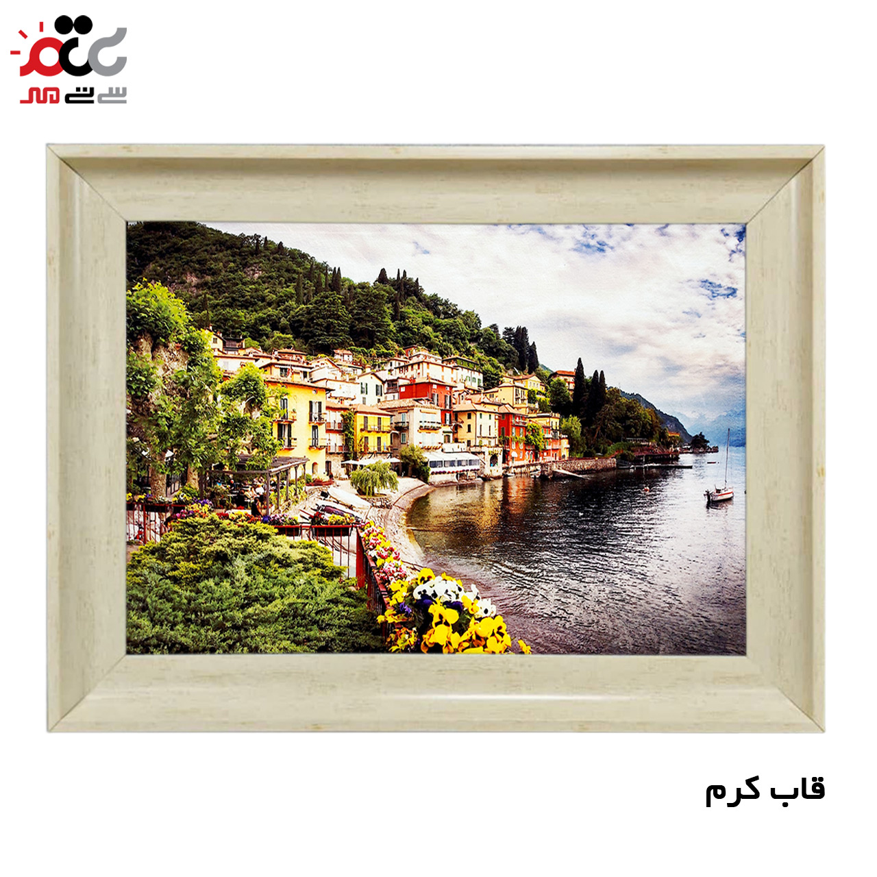 تابلو فرش چاپی طرح دریاچه کد 10007 سایز 60×40 سانتی متری