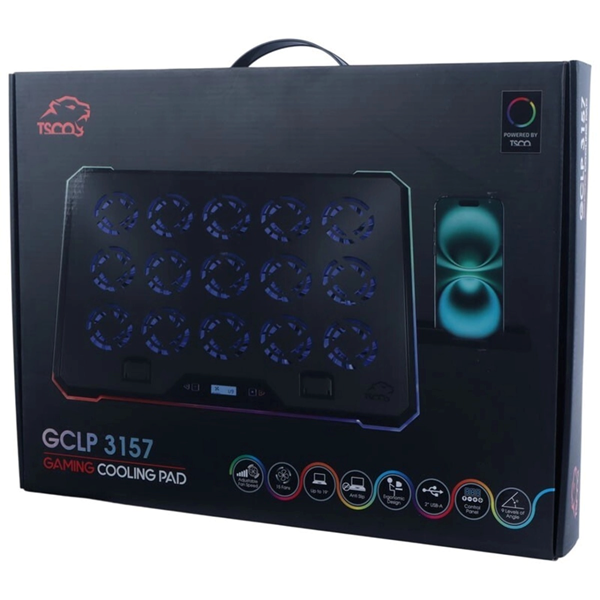 پایه خنک کننده لپ تاپ گیمینگ TSCO مدل GCLP 3157 - مشکی (گارانتی 18 ماهه تسکو)