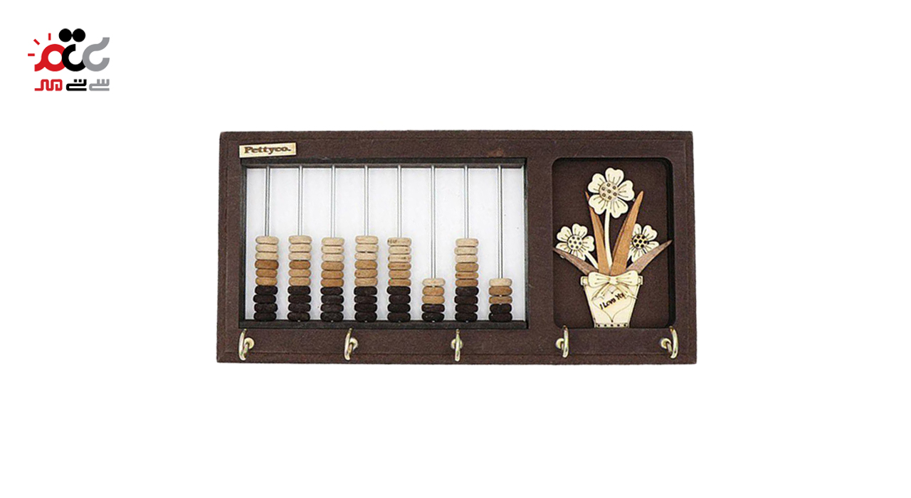 جا کلیدی چوبی طرح چرتکه