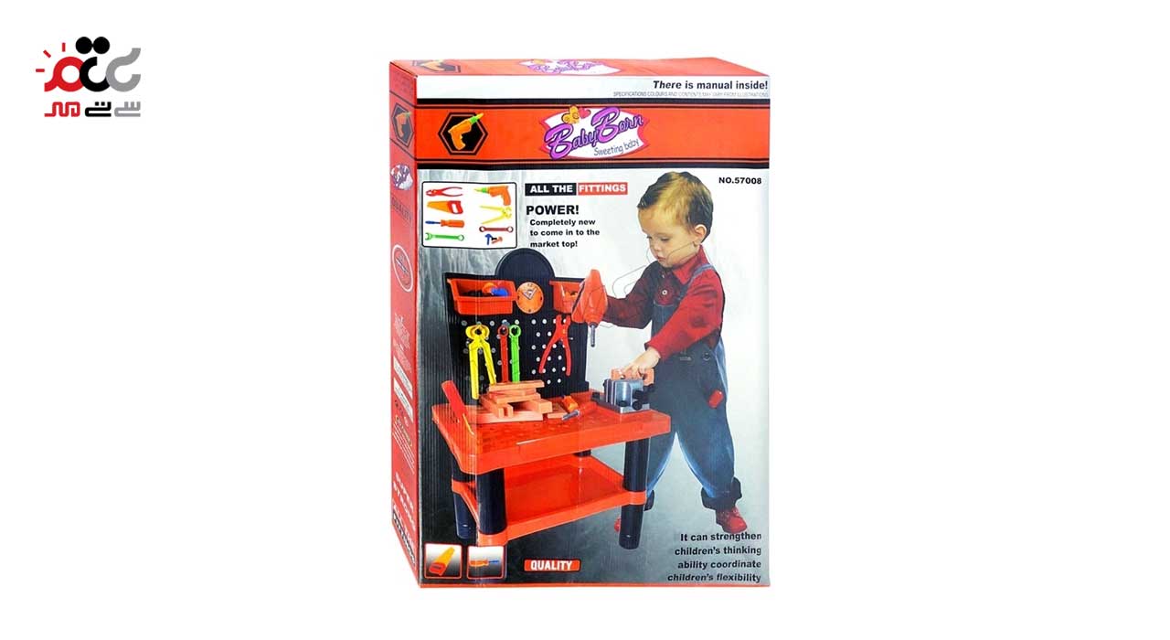 ست اسباب بازی میز ابزار آلات بیبی بورن کد 57008