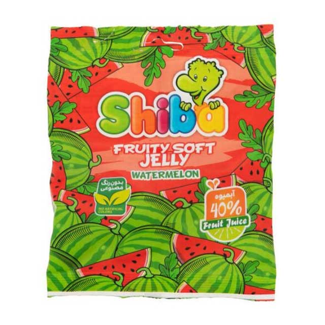 پاستیل میوه ای با طعم هندوانه شیبا 90 گرمی