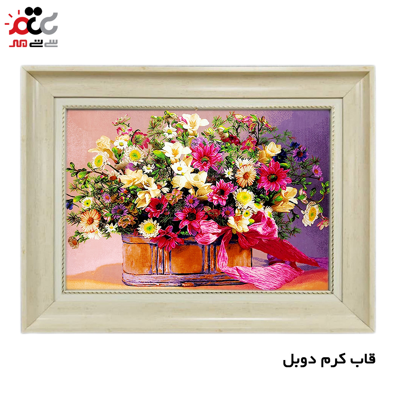 تابلو فرش چاپی طرح گل کد 12006 سایز 60×40 سانتی متری