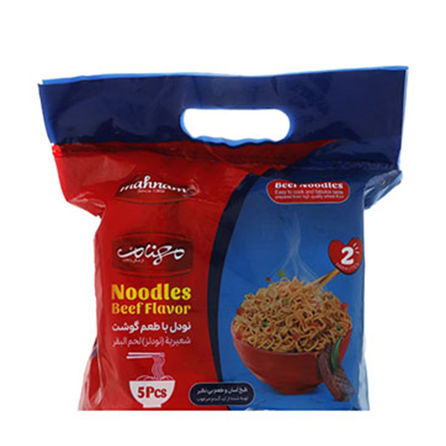 نودل با طعم گوشت مهنام  بسته5 عددی