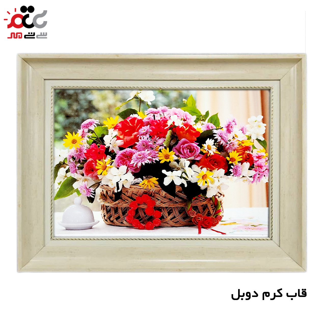تابلو فرش چاپی طرح گل کد 12012 سایز 50×50 سانتی متری