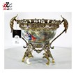 قیمت کاسه میوه خوری پایه دار برنزی خانه شیک مدل پرنس 