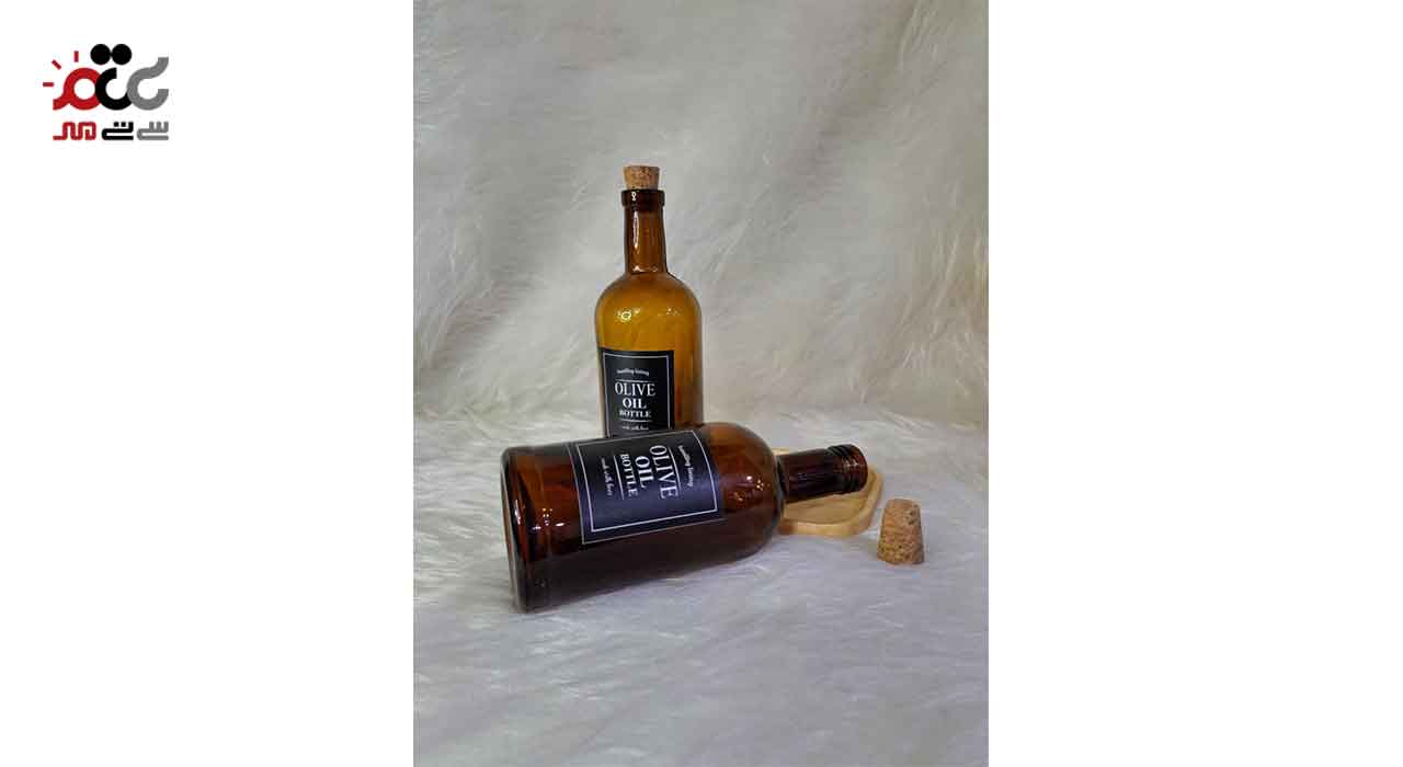 بطری آب قهوه ای استوانه کوتاه