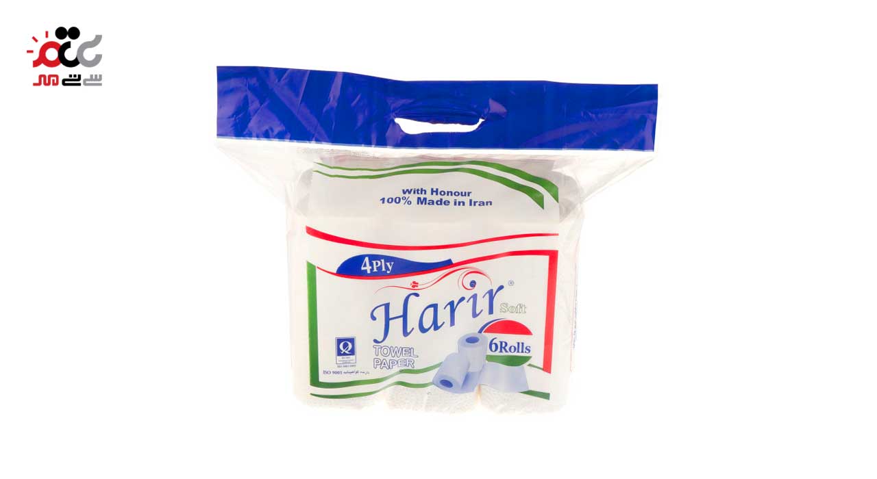 دستمال حوله حریر 6 عددی