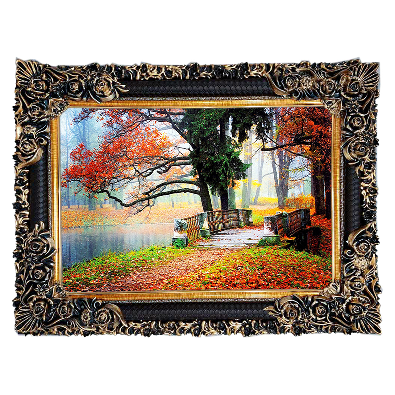 تابلو فرش چاپی طرح طبیعت کد 10186 سایز 70×50 سانتی متری