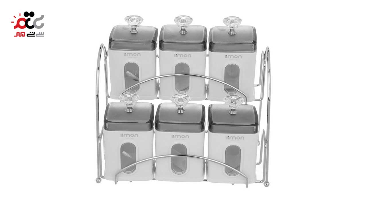 سرویس آشپزخانه 21 پارچه چهارگوش درب شفاف لیمون 