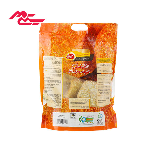 شنیسل سینه مرغ 90 درصد نیمه پخته و منجمد شام شام 950 گرمی