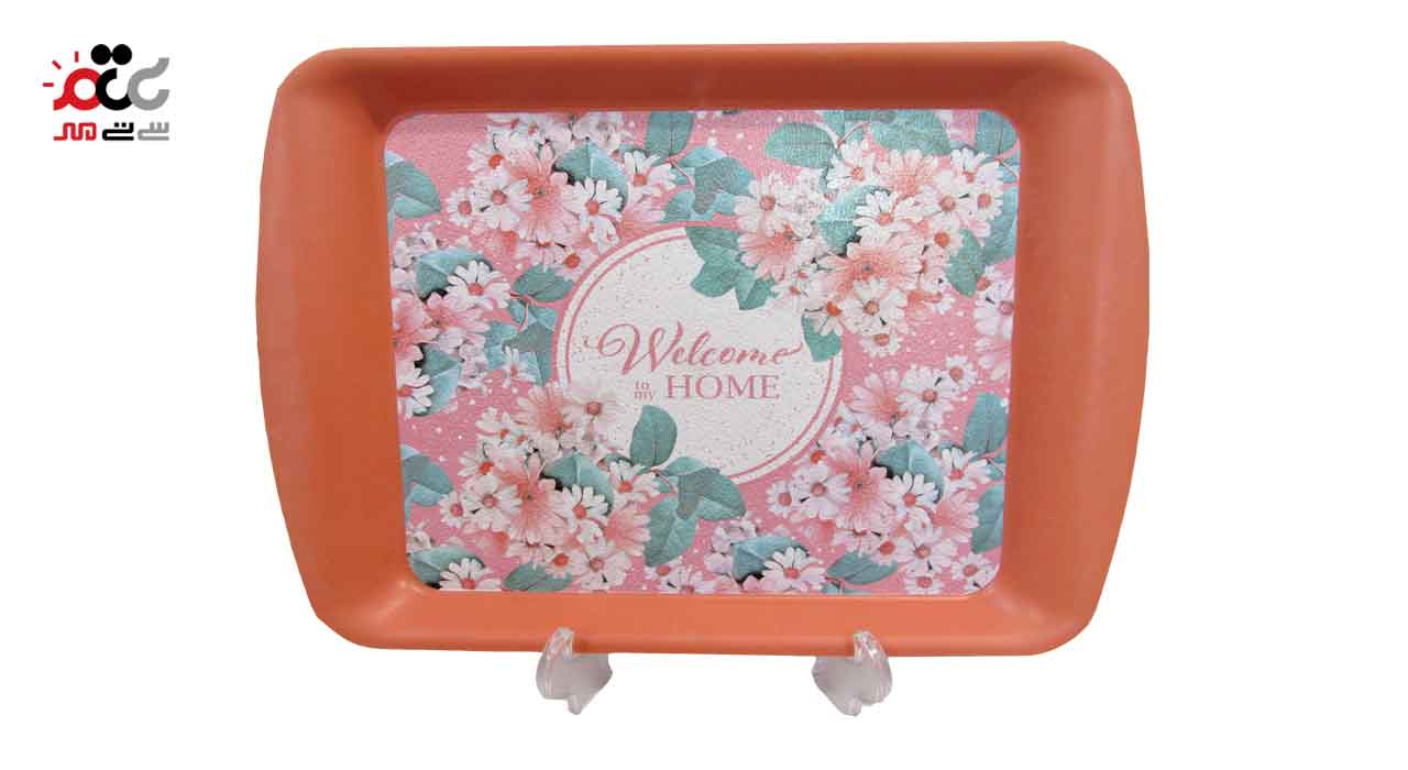 سینی پلاستیک مستطیل مدل نازگل سایز کوچک کد 160