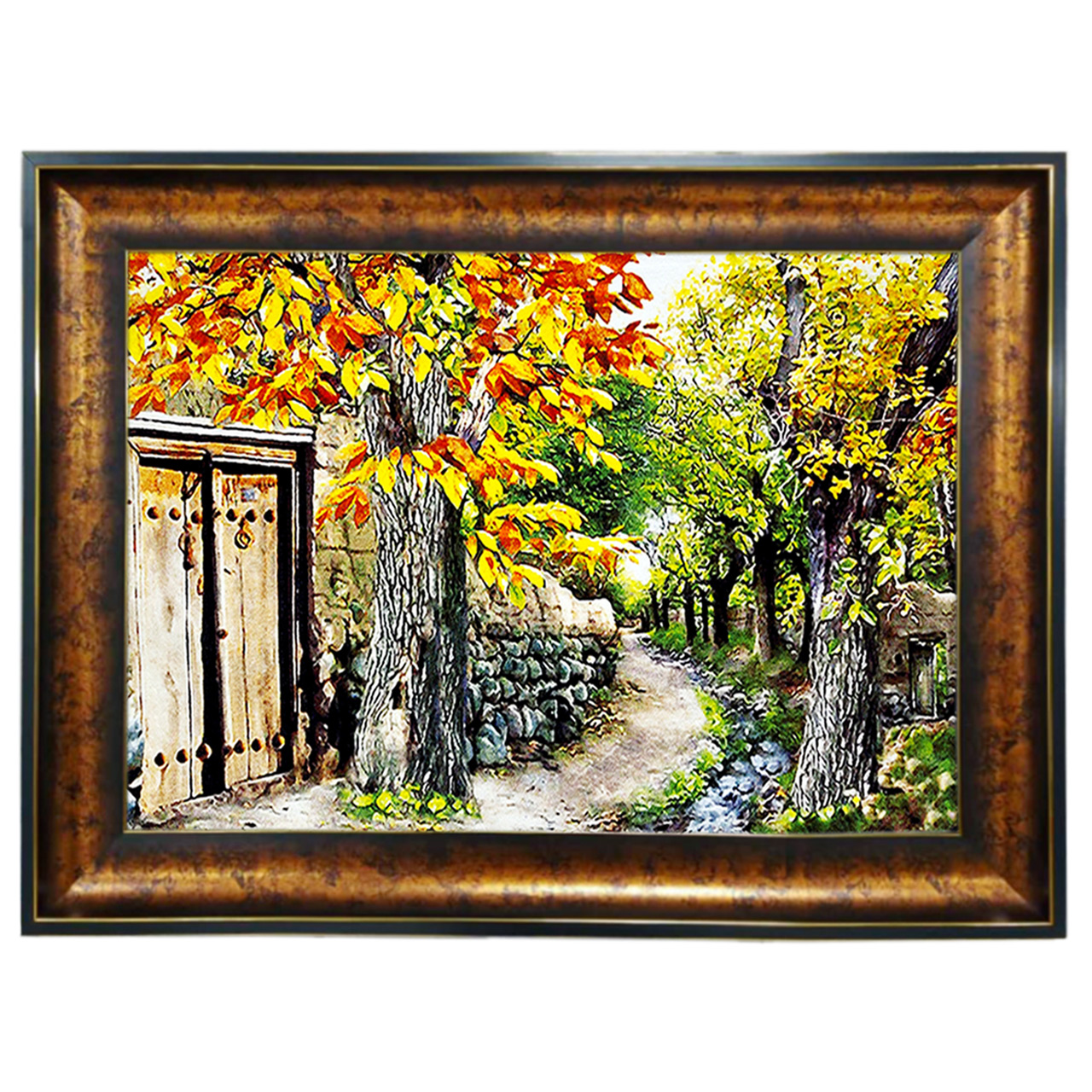 تابلو فرش طرح کوچه باغ