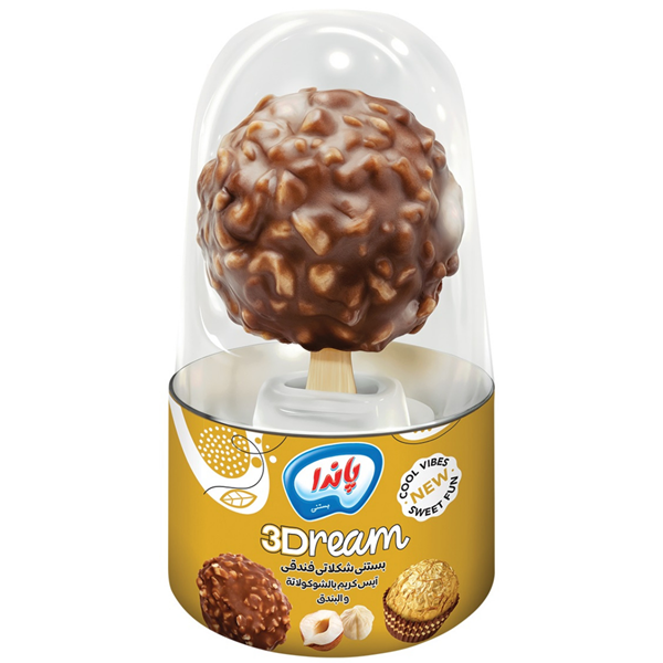 بستنی سه بعدی شکلاتی پاندا 60 گرمی