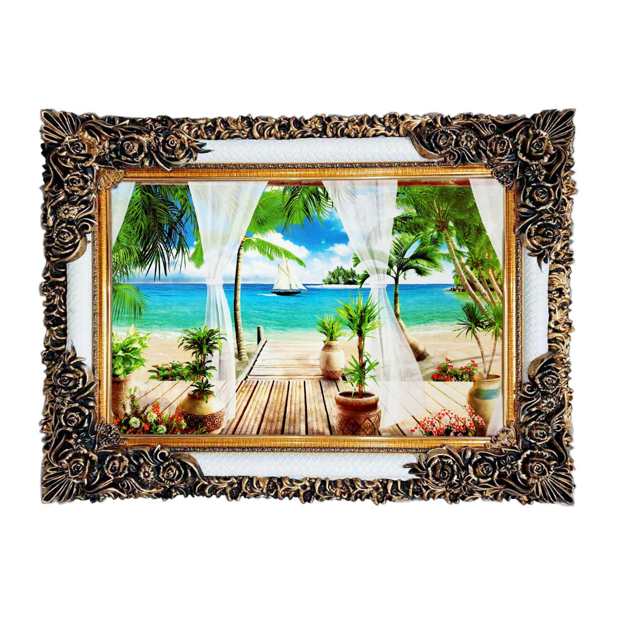 تابلو فرش با زیبا ترین قاب