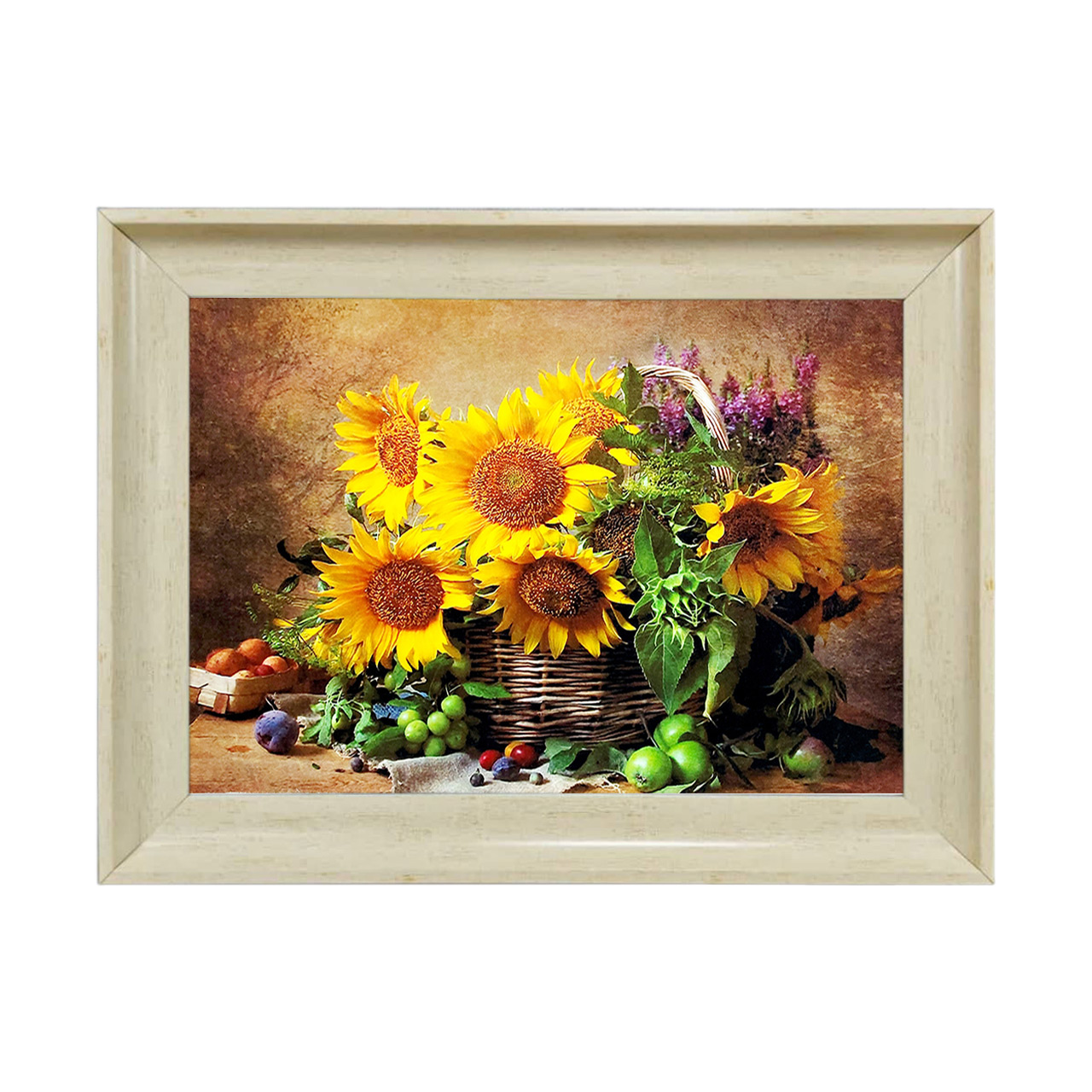 تابلو فرش چاپی طرح گل کد 12004 سایز 50×35 سانتی متری