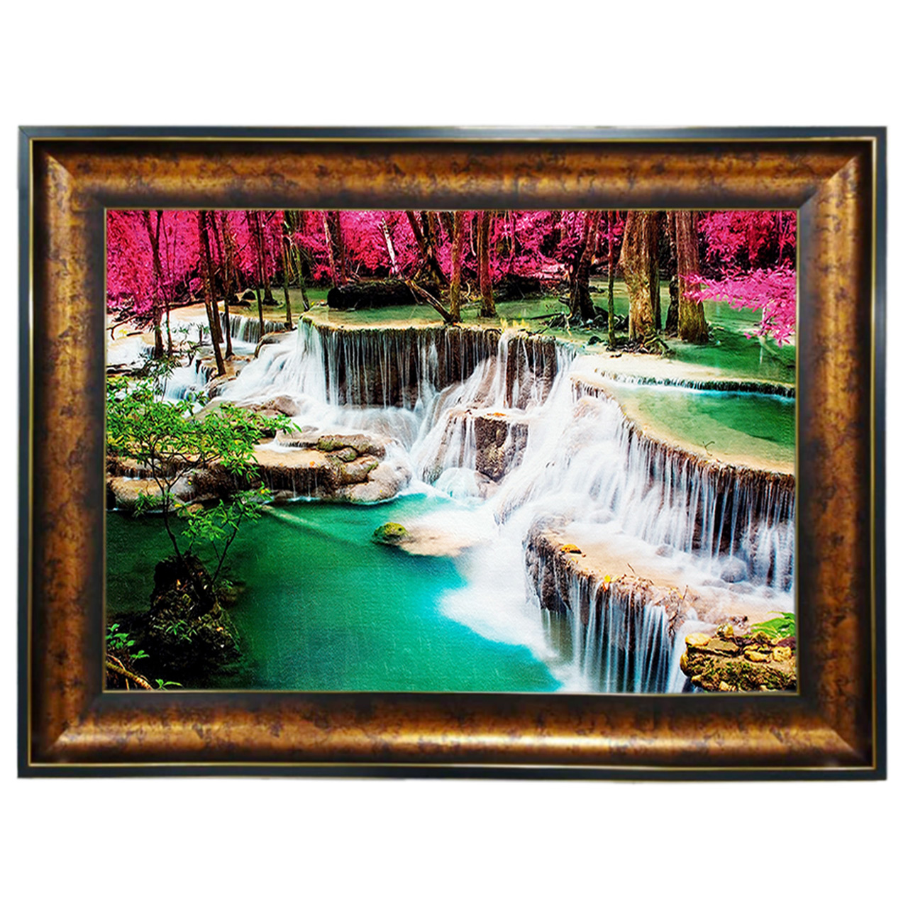 تابلو فرش چاپی طرح آبشار کد 10229 سایز 100×50 سانتی متری