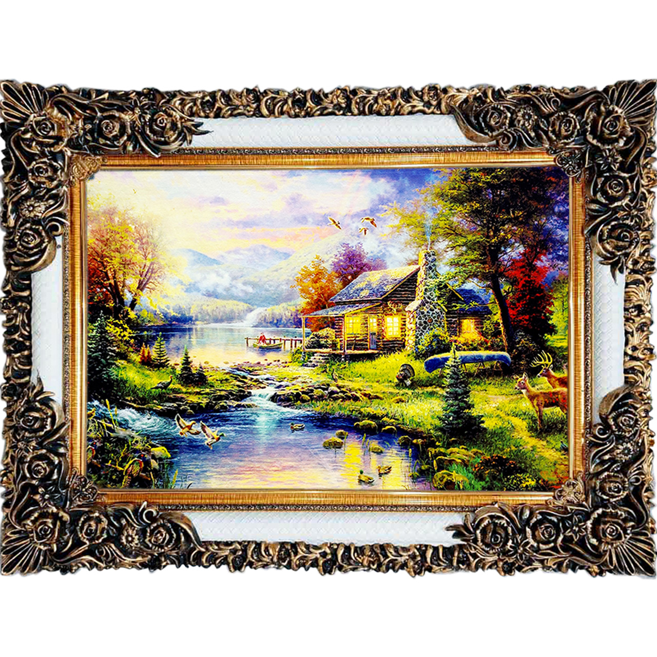 تابلو فرش چاپی طرح منظره کد 10143 سایز 100×70 سانتی متری