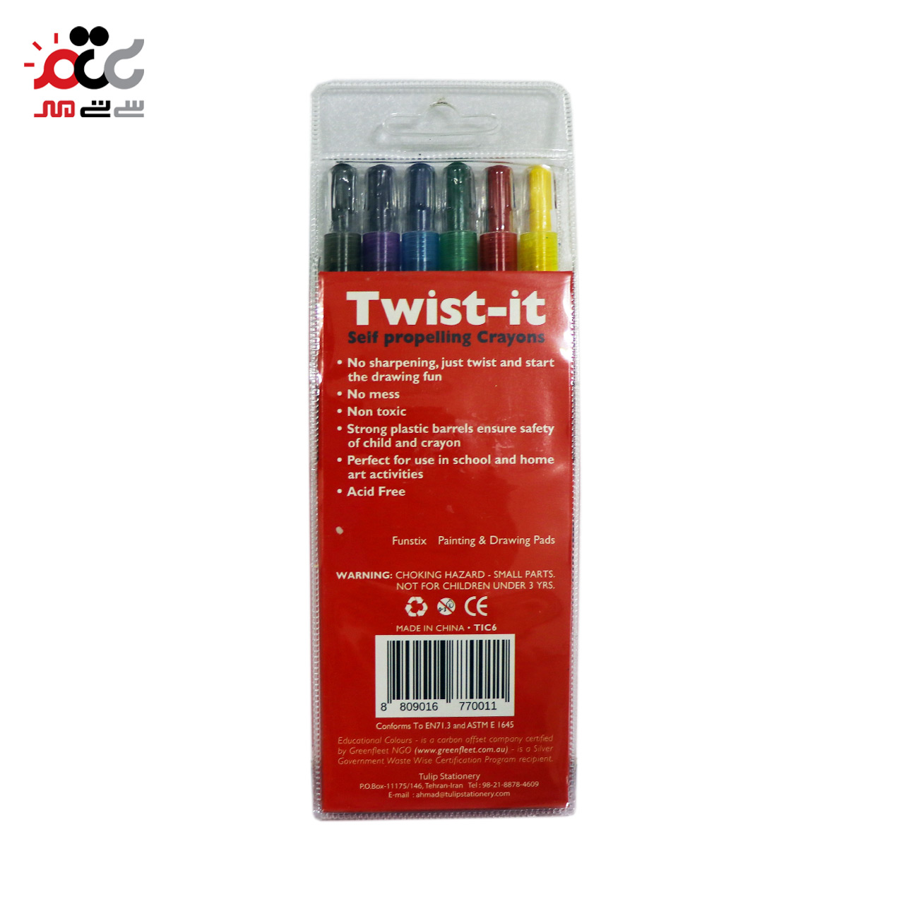 قیمت مداد شمعی 6 رنگ پیچی تی تی می مدل Twist