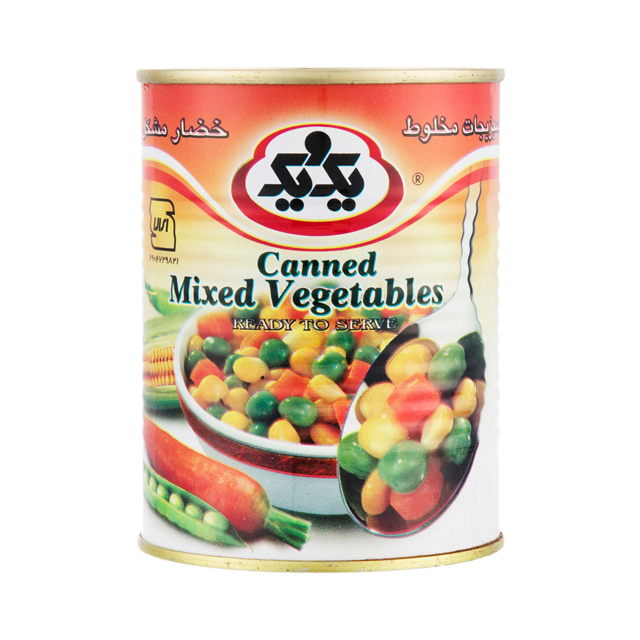 کنسرو مخلوط سبزیجات یک و یک 415 گرمی