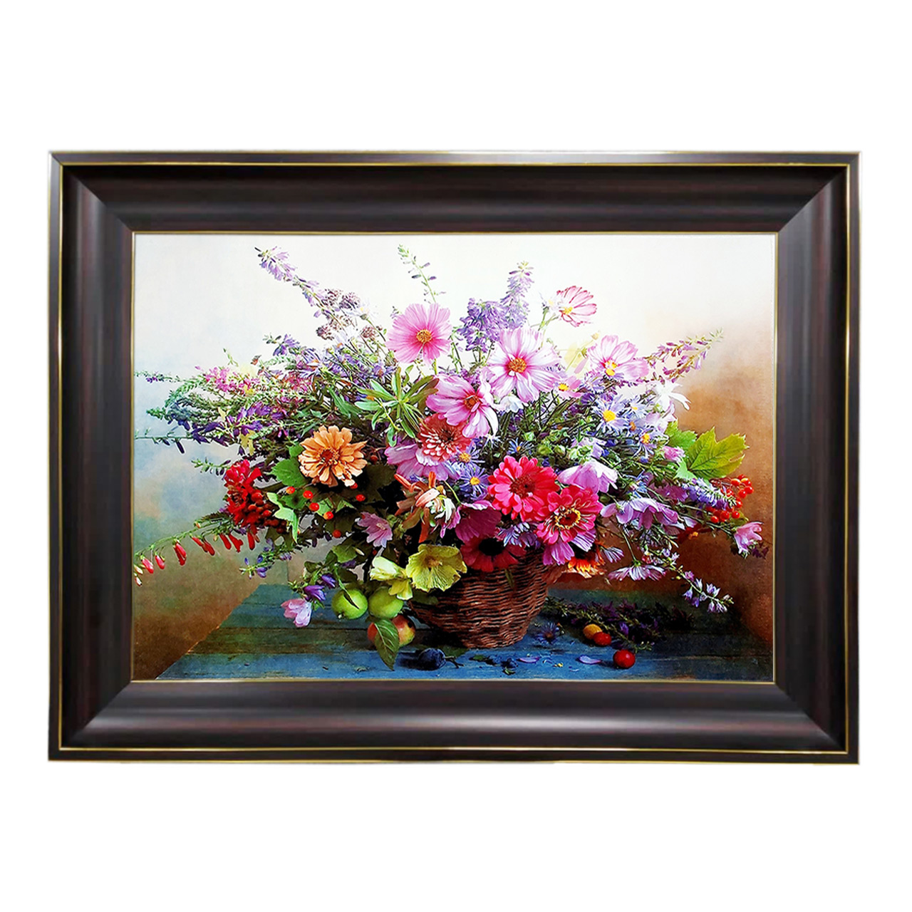 تابلو فرش چاپی طرح گل کد 12009 سایز 60×40 سانتی متری