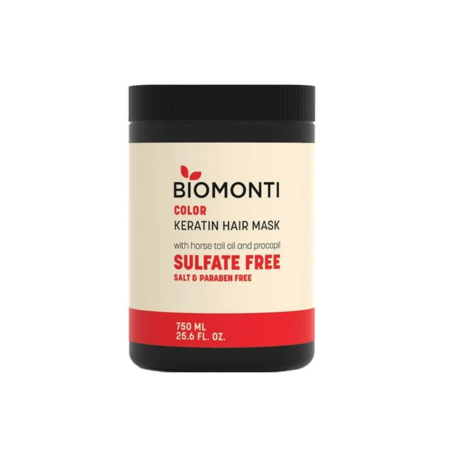 ماسک مو بیومونتی مدل Keratin حجم 750 میلی لیتری