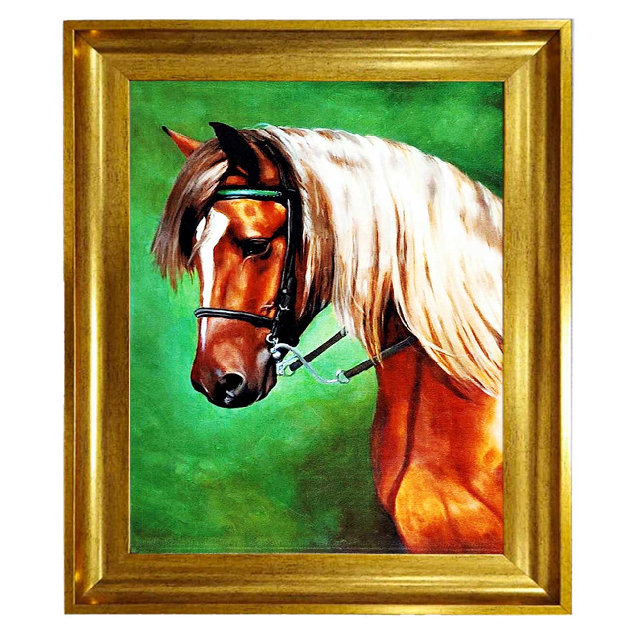 تابلو فرش چاپی طرح اسب کد 14301 سایز 100×70 سانتی متری