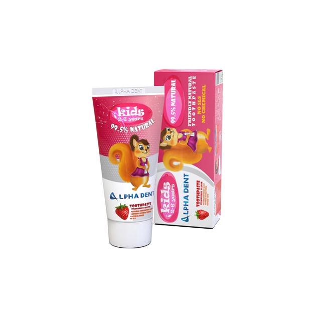 خرید خمیر دندان کودک توت فرنگی آلفادنت 50 گرمی