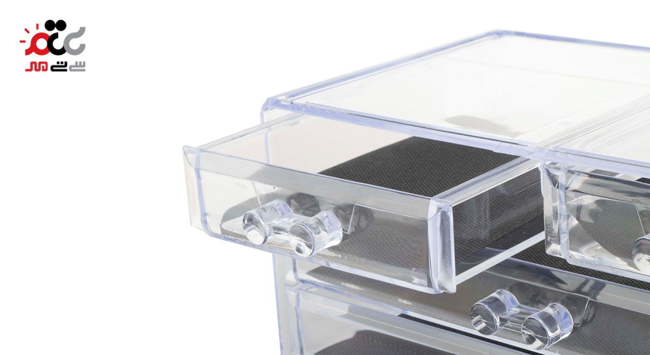 جا لوازم آرایش اکرولیک مدل 2 تکه 4 کشو کد 1870