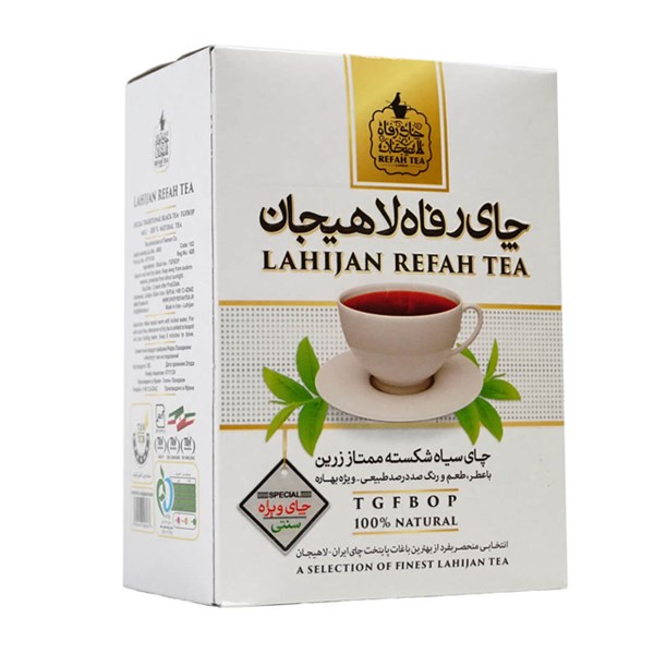 چای سیاه شکسته ممتاز زرین رفاه لاهیجان 350 گرمی