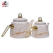 ست کتری و قوری سفید طلایی کاراجا مدل 4PCS