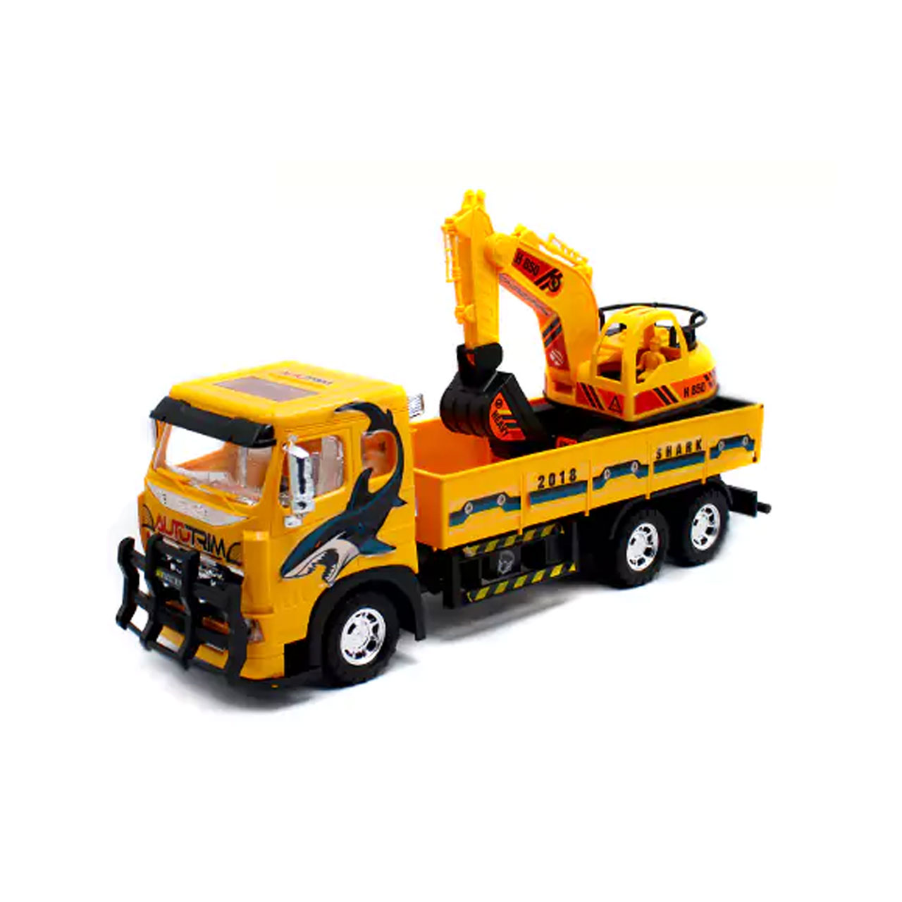 ماشین اسباب بازی دورج توی مدل کامیون حمل بیل مکانیکی