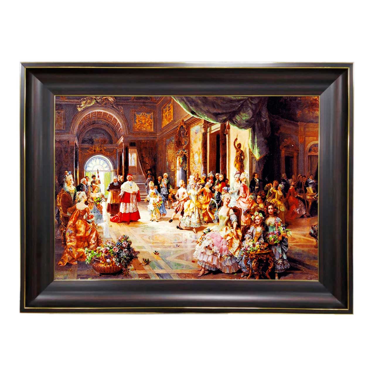 تابلو فرش چاپی طرح مهمانی کد 11067 سایز 60×40 سانتی متری