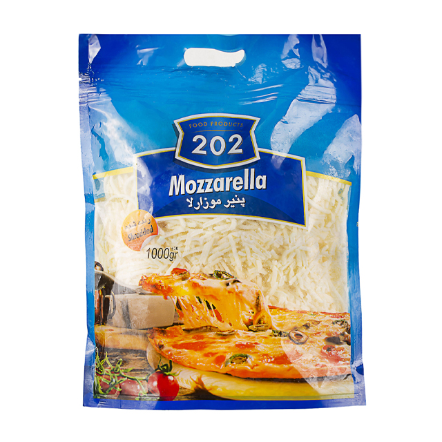 پنیر موزارلا رنده شده 202 مقدار 1000 گرمی