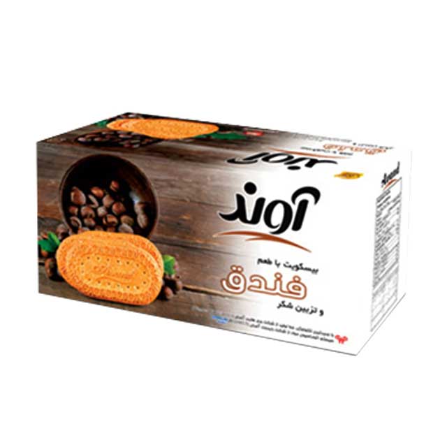 بیسکویت پنجره ای مدل 1020 آوند با طعم فندق و تزیین شکر 900 گرمی
