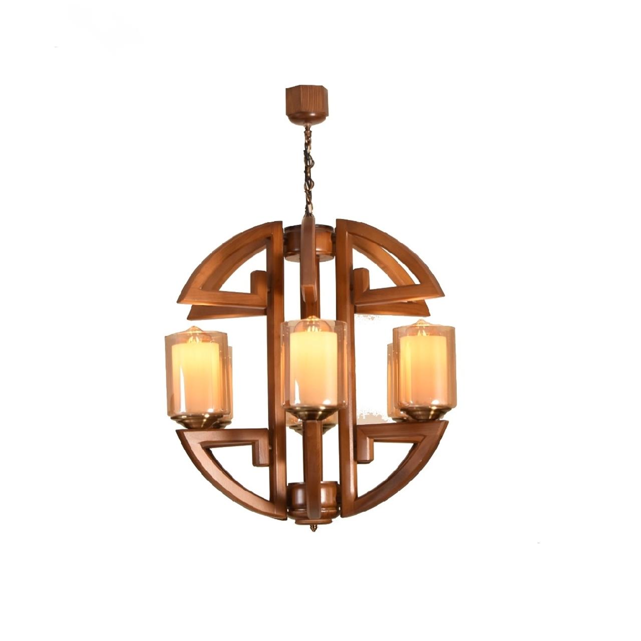 لوستر چوبی ورساچ 4 شعله 