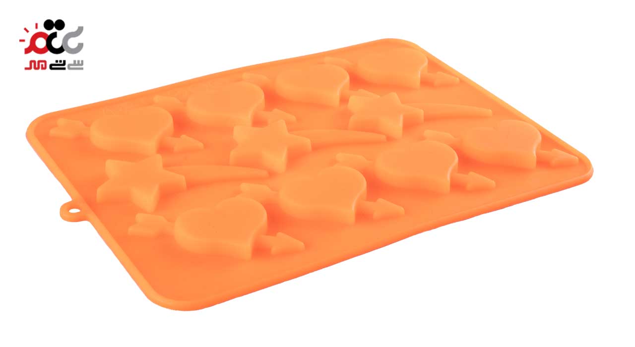 قالب سیلیکونی شکلات مدل قلب و ستاره دنباله دار بسته 11 عددی