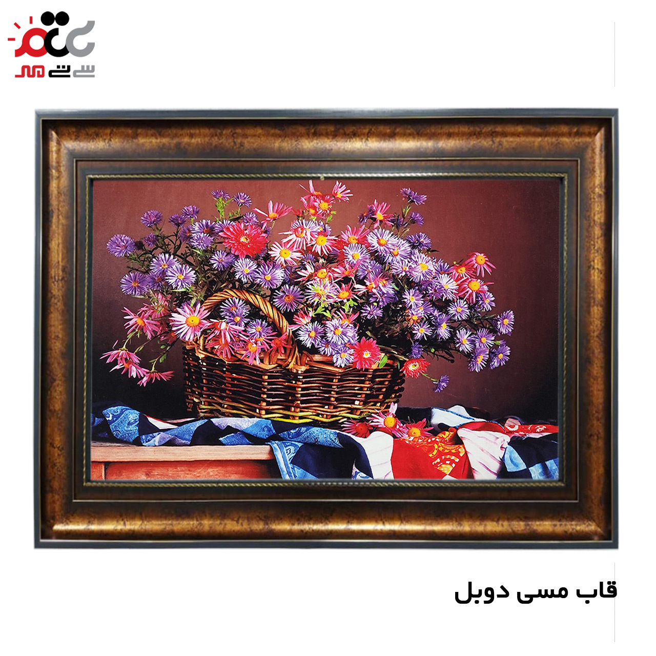 تابلو فرش چاپی طرح گل کد 12007 سایز 50×35 سانتی متری