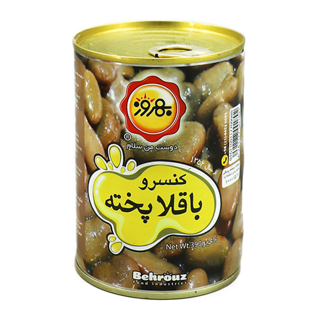 کنسرو باقلا پخته بهروز 390 گرمی