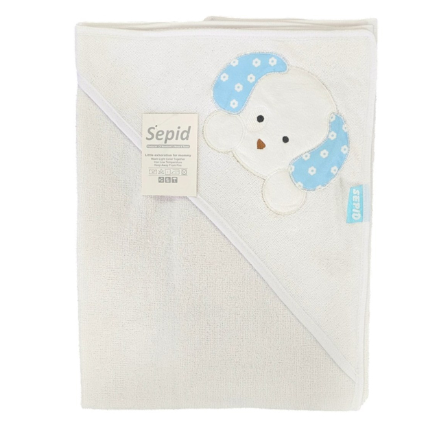 حوله تک نوزادی سپید طرح سگ