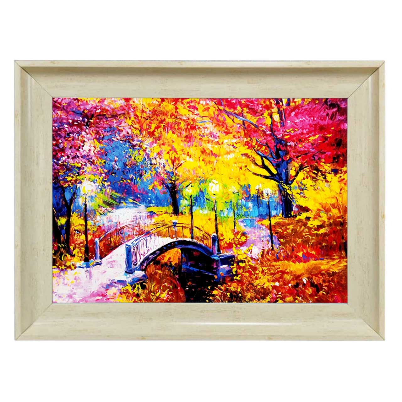 تابلو فرش چاپی طرح پاییز کد 10079 سایز 70×50 سانتی متری