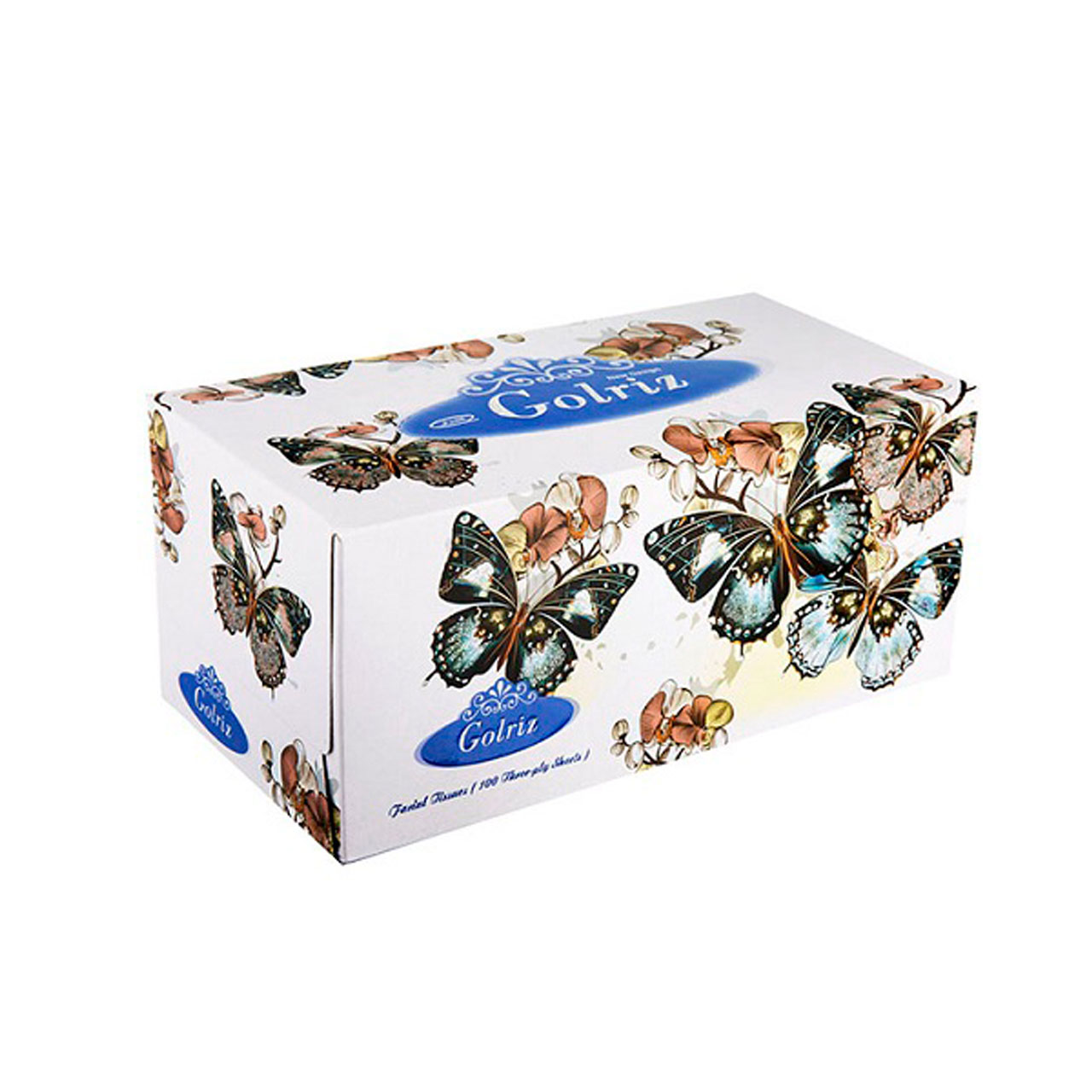 دستمال کاغذی طرح آذین گلریز 300 برگ دو لایه