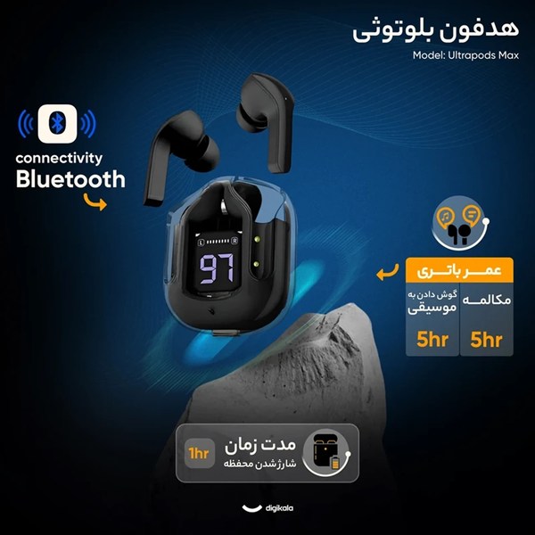ایرفون بی سیم مدل Ultrapods Max - مشکی