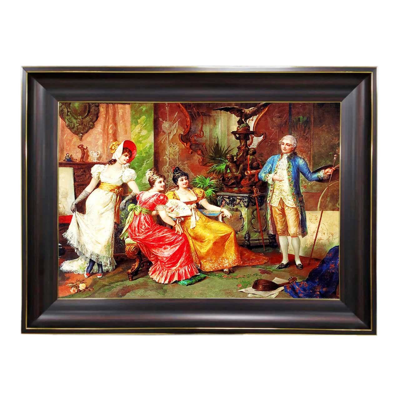 تابلو فرش چاپی طرح دوشیزه کد 11046 سایز 60×40 سانتی متری