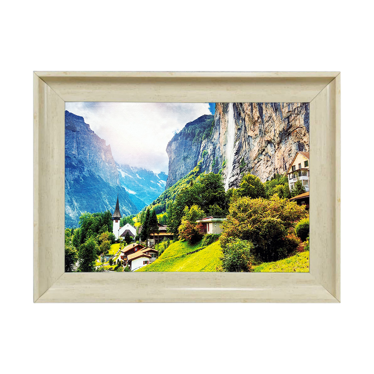 تابلو فرش چاپی طرح منظره کد 10053 سایز 50×35 سانتی متری