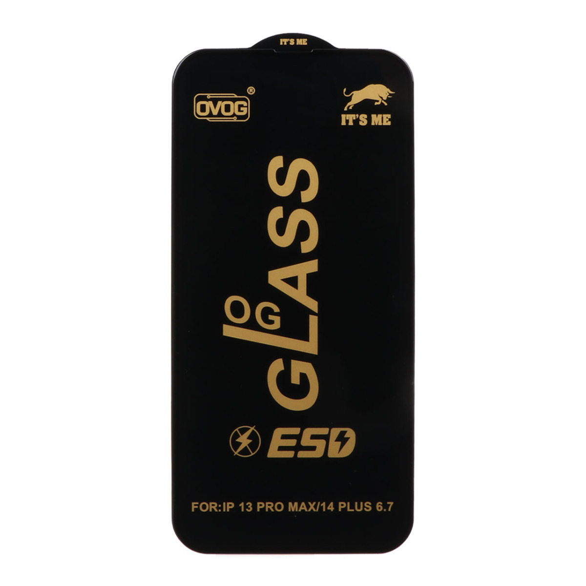 محافظ صفحه نمایش شیشه ای درجه یک Apple iphone 13 Pro Max / 14plus (max) - Full Cover OG - ESD OVOG (بدون پک) - مشکی
